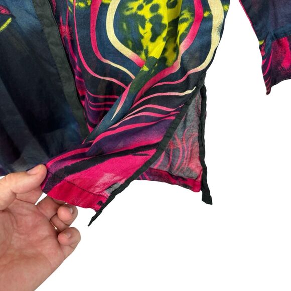 ts TAKING SHAPE Blouse Plus Sz 20 Australia Multicolor Long Sleeve Light Cotton - Picture 8 of 9